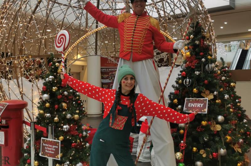 Stilt walkers - elf and toy solider 