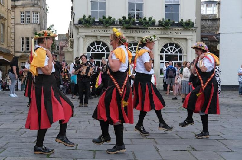 Morris dancers dancing