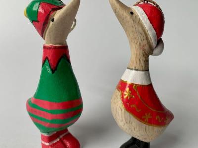 Two Christmas ducks