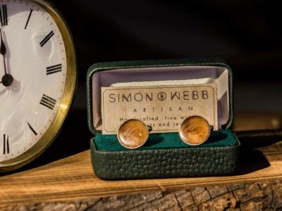 wooden cufflinks