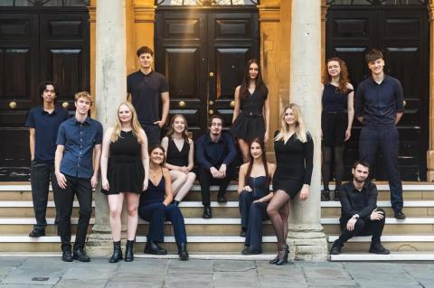 Group of people on some steps