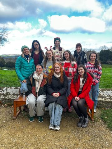 Group of people on a bench