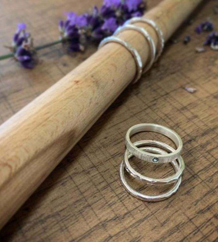 Various silver rings