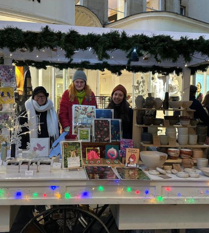 Christmas market cart