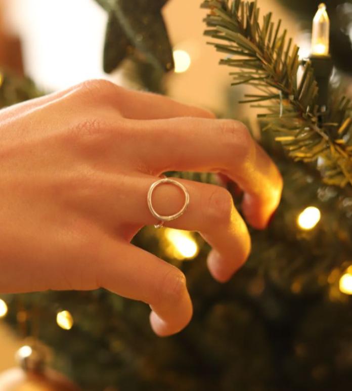 dainty silver ring