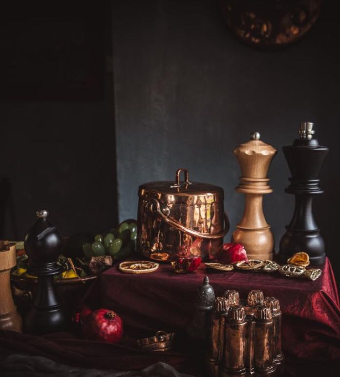 Chess inspired salt and pepper grinders