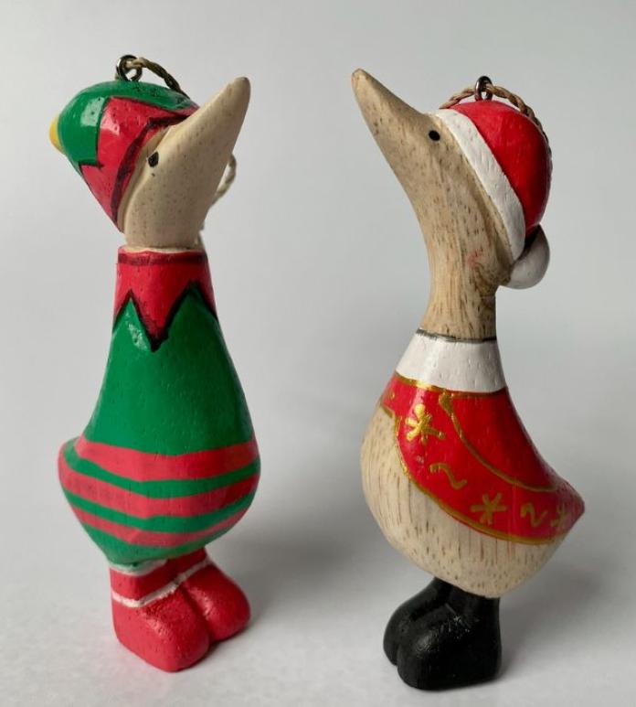Two Christmas ducks