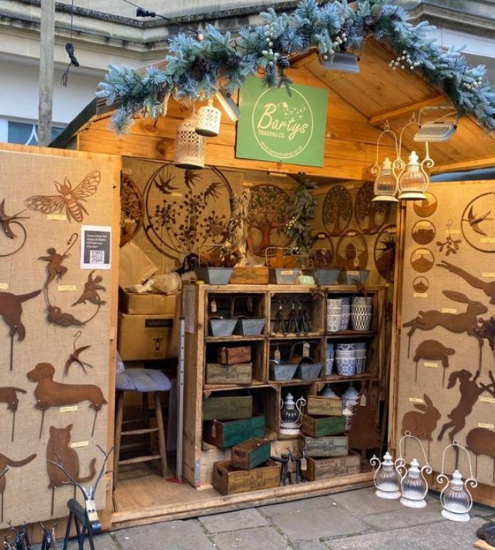 barty's christmas chalet set up