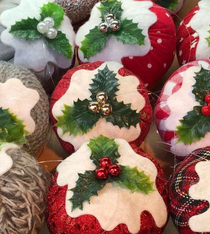 handmade christmas pudding decoration