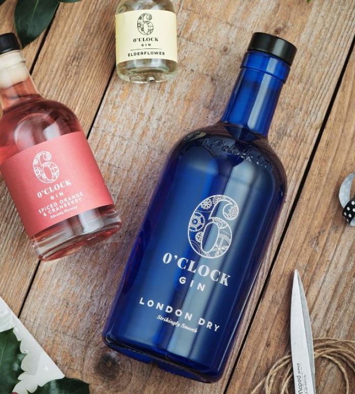 two gin bottles