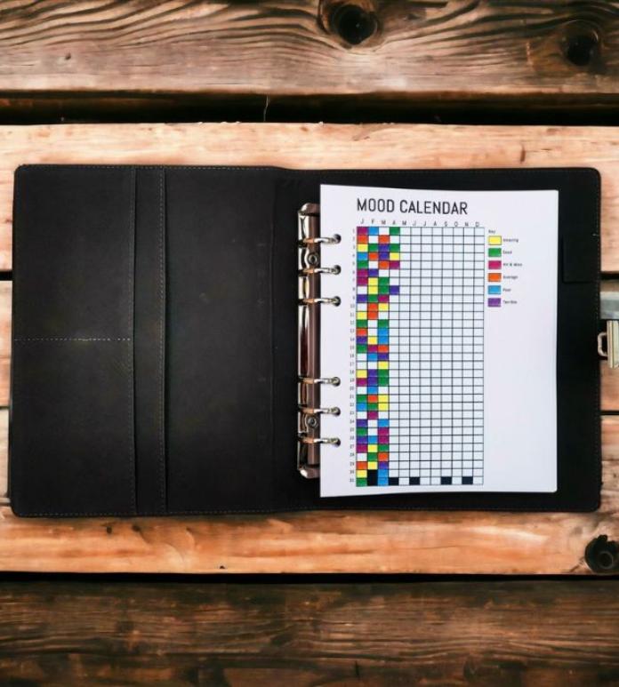 open journal in black