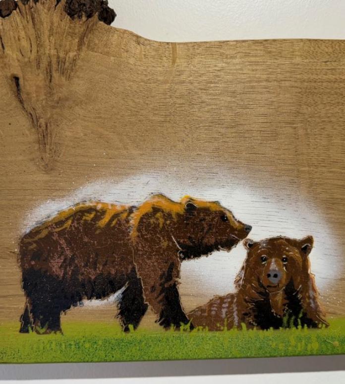 Engraved image of bears