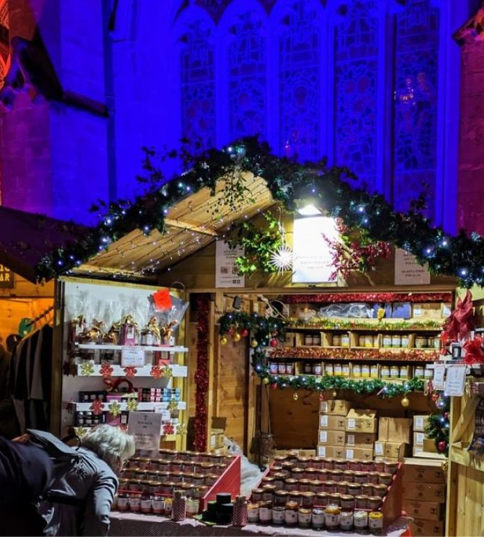 Christmas market stall