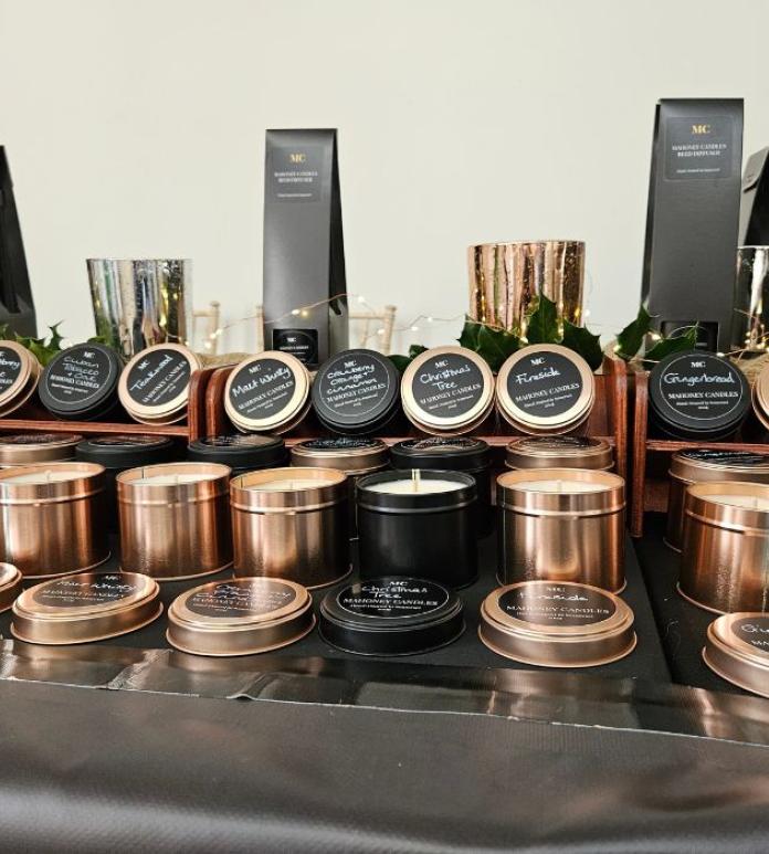 selection of scented candles 