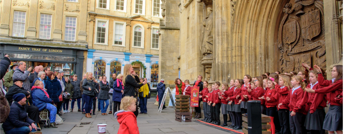 Children singing