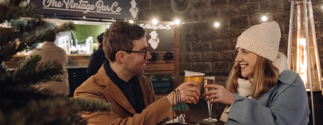 two people having a drink