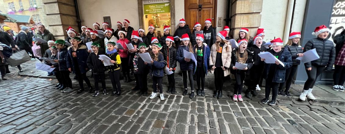 Choir Singing Outdoors