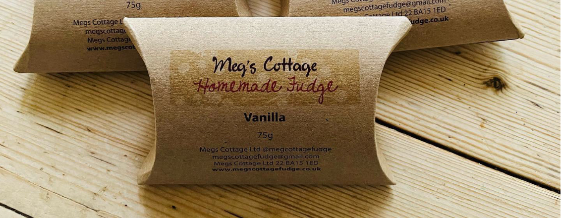 Fudge packaged in cardboard